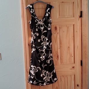 Elegant Black & Cream Dress